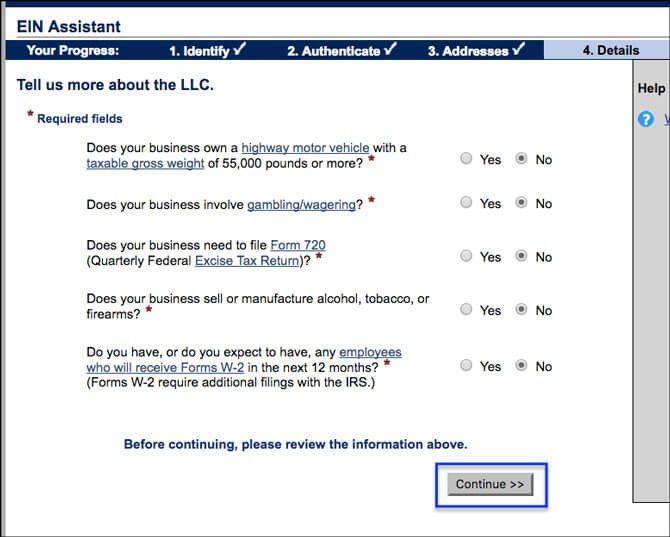 Apply for EIN LLC Online More About the LLC